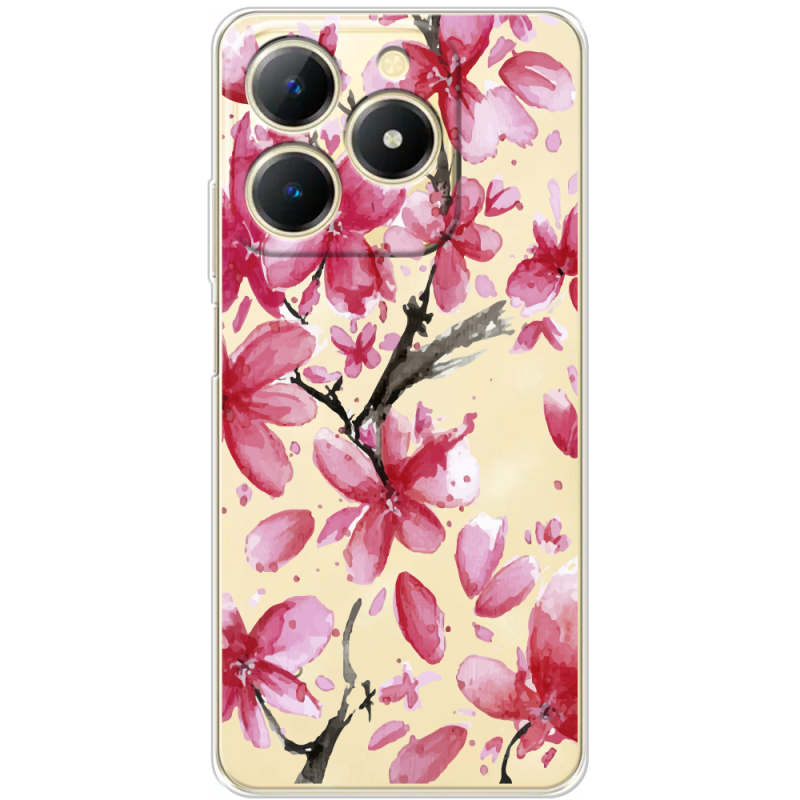 Прозорий чохол BoxFace Realme Note 70 Pink Magnolia