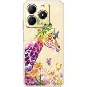 Прозорий чохол BoxFace Realme Note 70 Colorful Giraffe