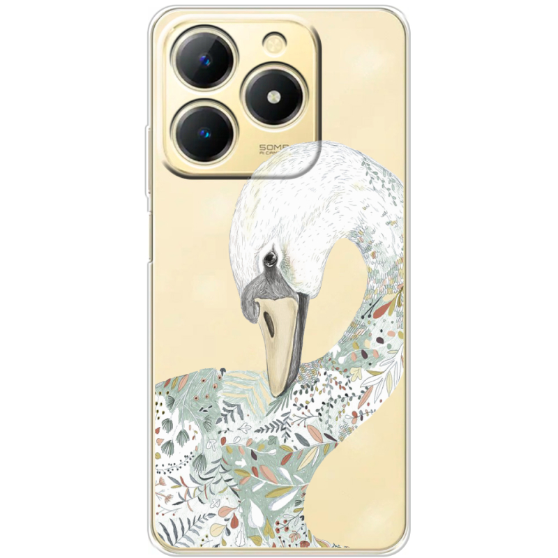 Прозорий чохол BoxFace Realme Note 70 Swan