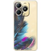 Прозорий чохол BoxFace Realme Note 70 Feathers