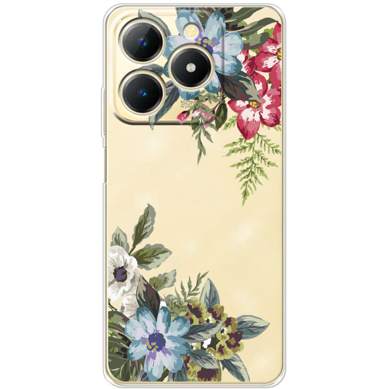 Прозорий чохол BoxFace Realme Note 70 Floral