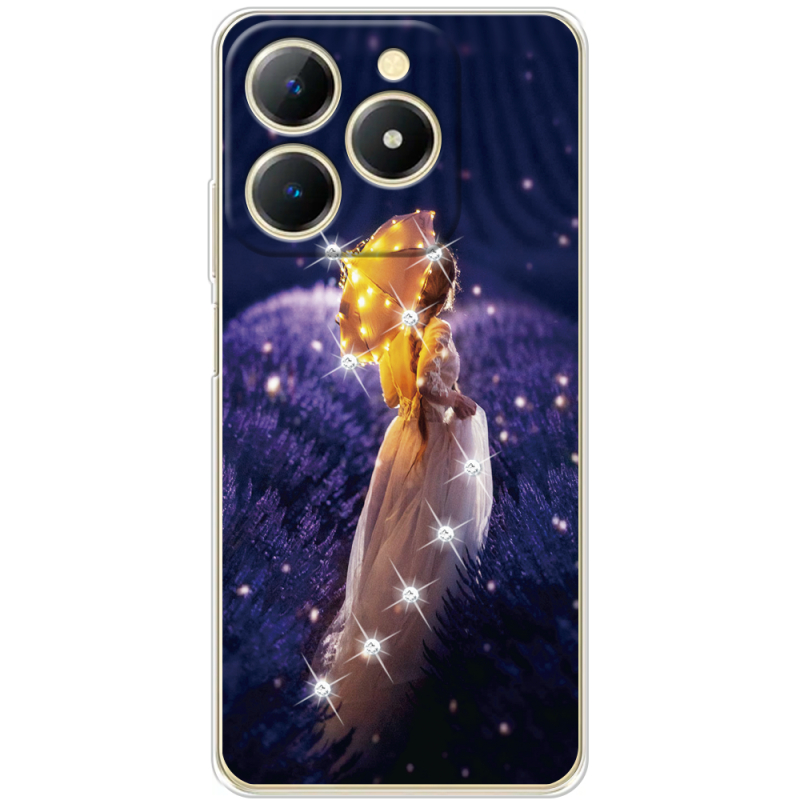 Чохол зі стразами Realme Note 70 Girl with Umbrella