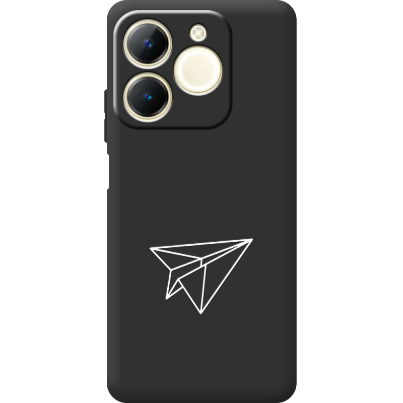 Чорний чохол BoxFace Realme Note 70 Paper Plane