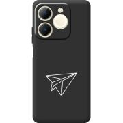 Чорний чохол BoxFace Realme Note 70 Paper Plane