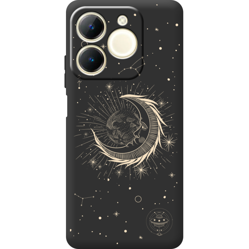 Чорний чохол BoxFace Realme Note 70 Moon
