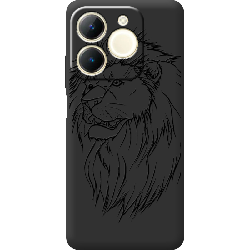 Чорний чохол BoxFace Realme Note 70 Lion