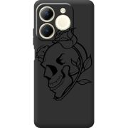 Чорний чохол BoxFace Realme Note 70 Skull and Roses