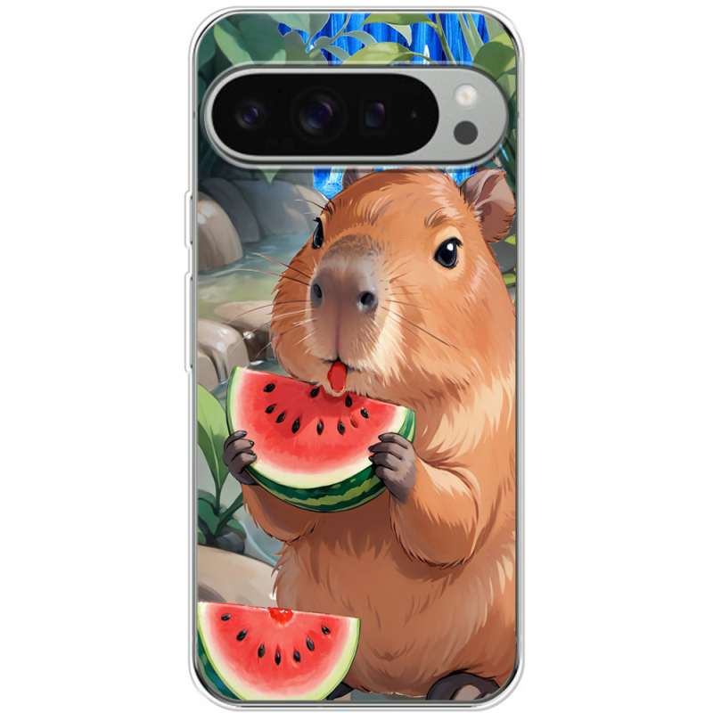 Чохол BoxFace Google Pixel 10 Pro XL Капібара з кавуном