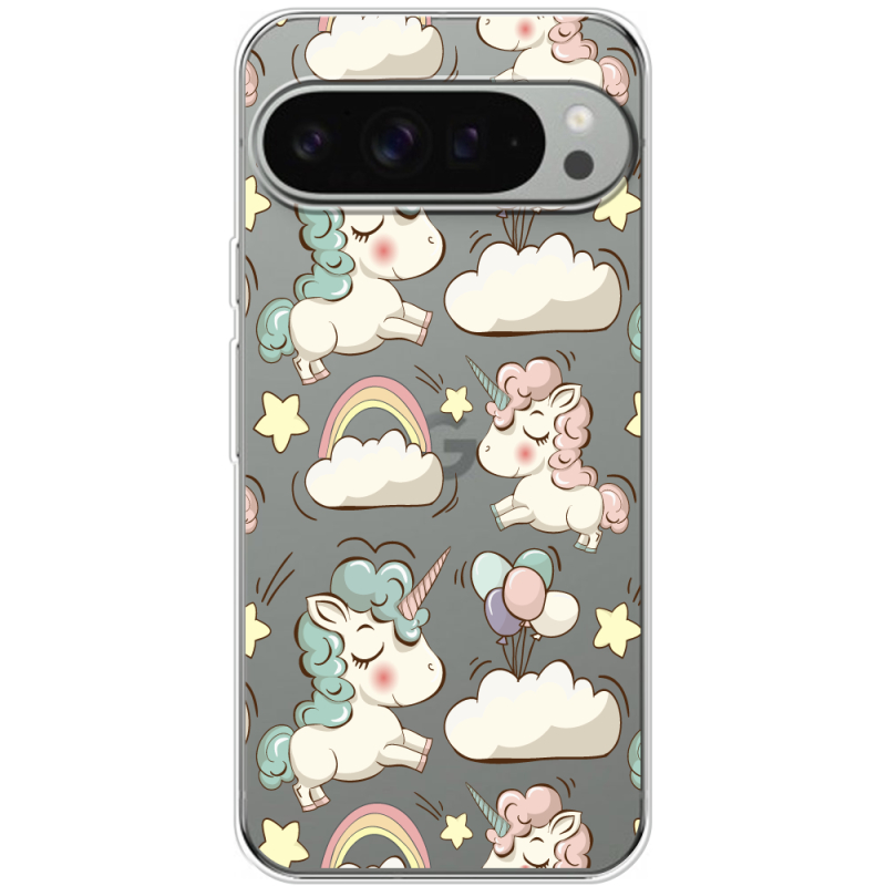 Прозорий чохол BoxFace Google Pixel 10 Pro XL Unicorns