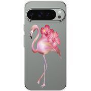 Прозорий чохол BoxFace Google Pixel 10 Pro XL Floral Flamingo