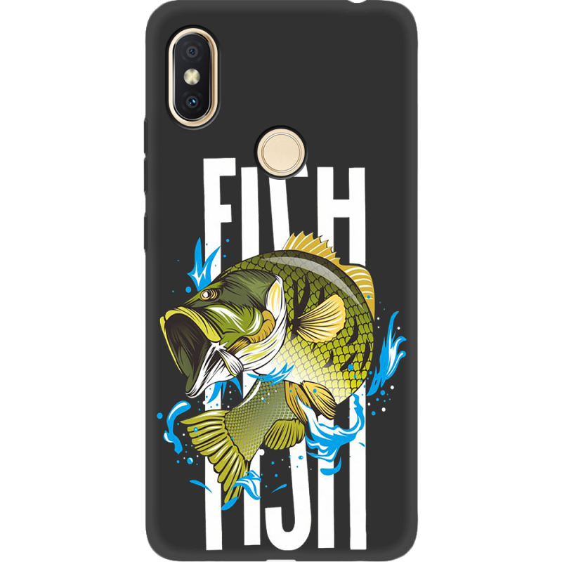 Черный чехол Uprint Xiaomi Redmi S2 Fish