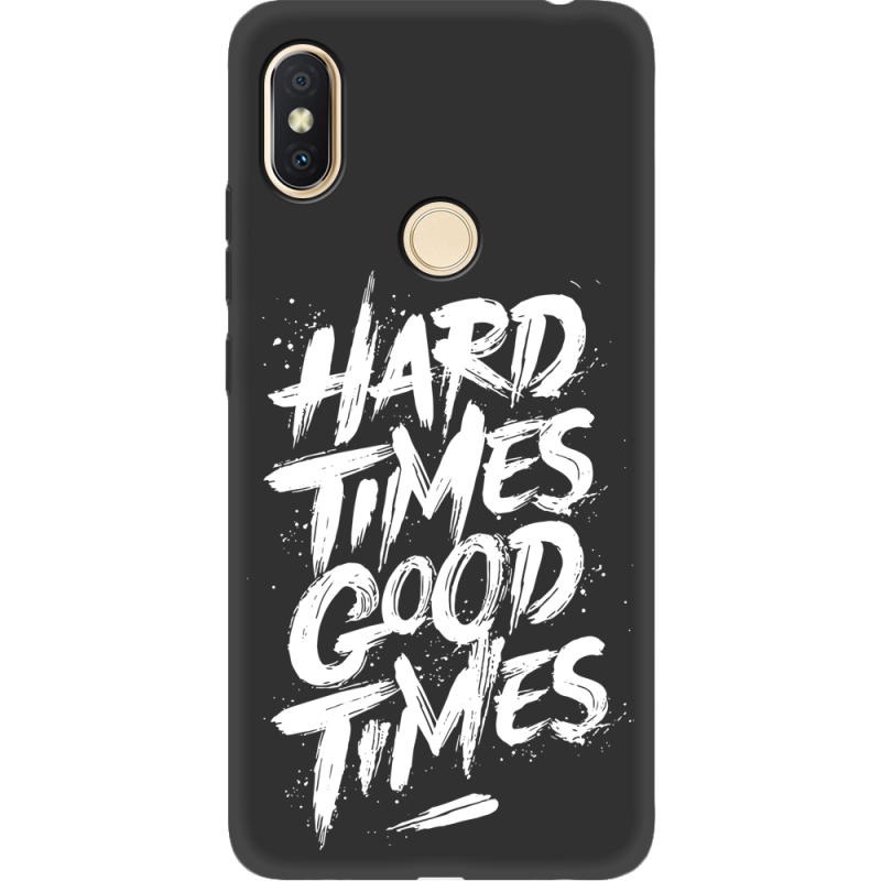 Черный чехол Uprint Xiaomi Redmi S2 Hard Times Good Times