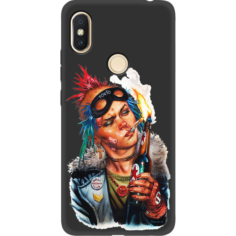 Черный чехол Uprint Xiaomi Redmi S2 Tanker Girl