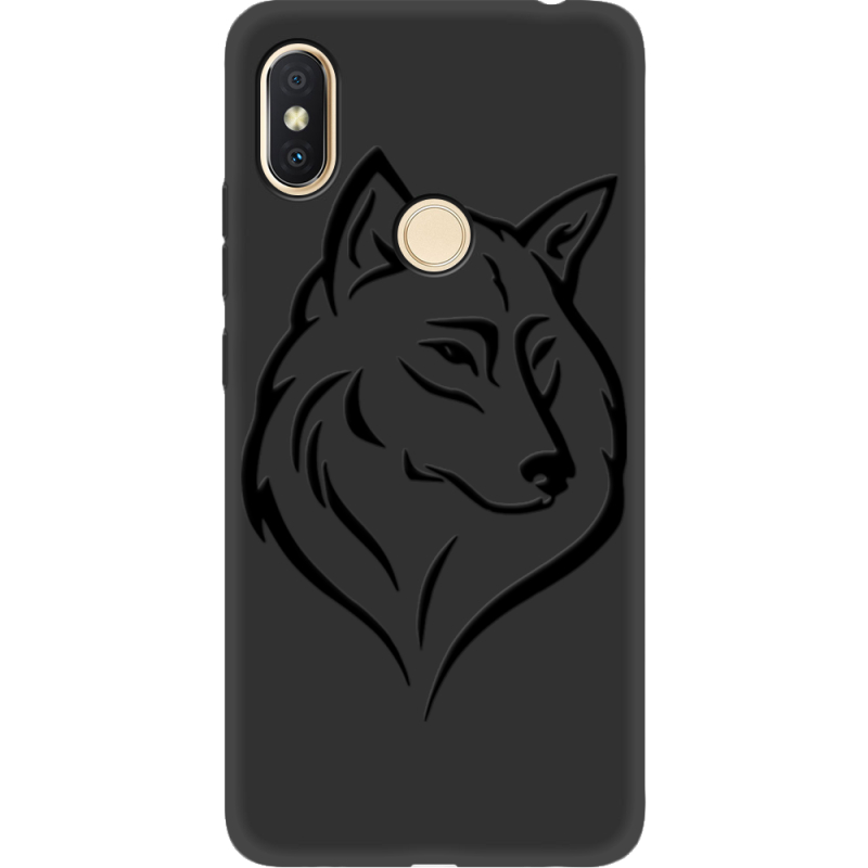 Черный чехол Uprint Xiaomi Redmi S2 Wolf