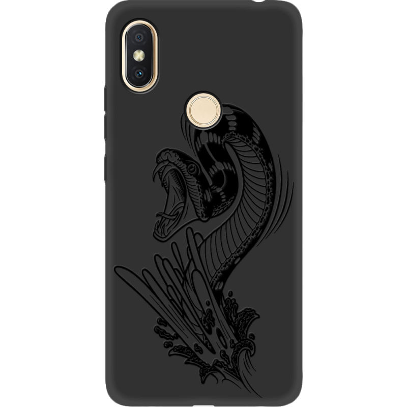 Черный чехол Uprint Xiaomi Redmi S2 Snake