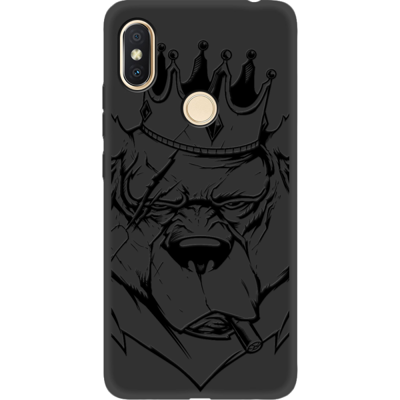 Черный чехол Uprint Xiaomi Redmi S2 Bear King
