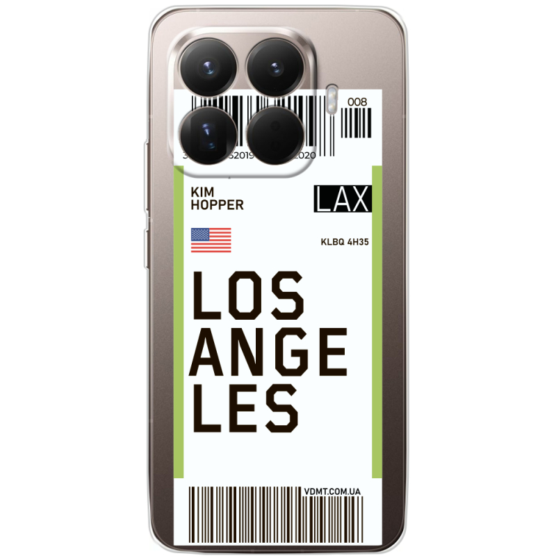 Прозорий чохол BoxFace Xiaomi 15T Pro Ticket Los Angeles