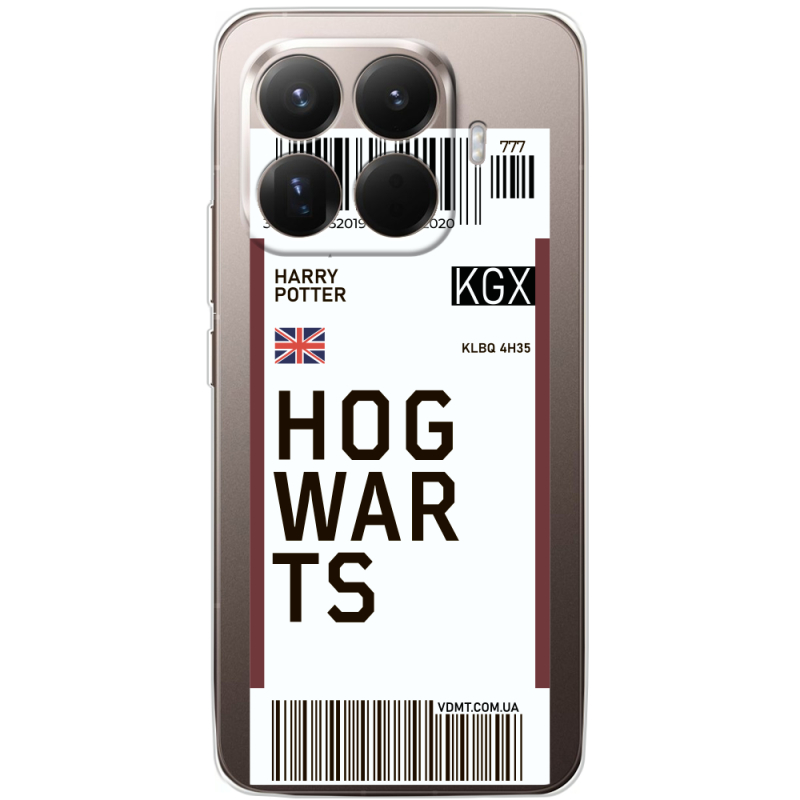 Прозорий чохол BoxFace Xiaomi 15T Pro Ticket Hogwarts