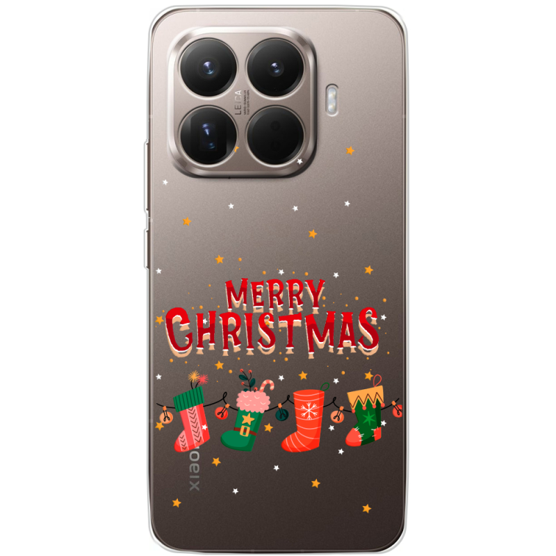 Прозорий чохол BoxFace Xiaomi 15T Pro Merry Christmas