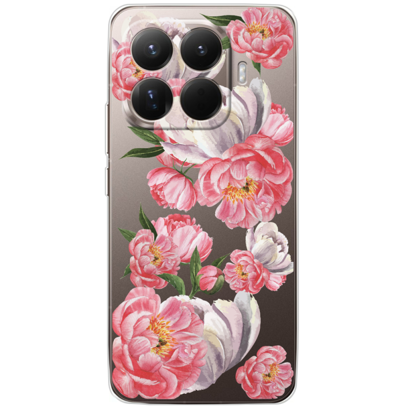 Прозорий чохол BoxFace Xiaomi 15T Pro Peony Watercolor Style