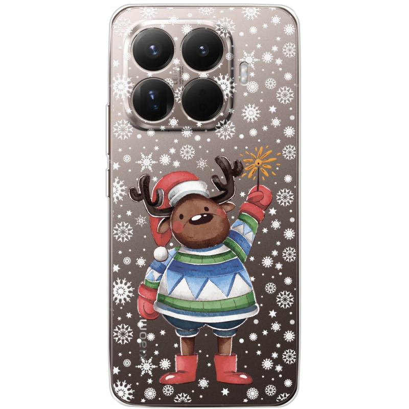 Прозорий чохол BoxFace Xiaomi 15T Pro Christmas Deer with Snow