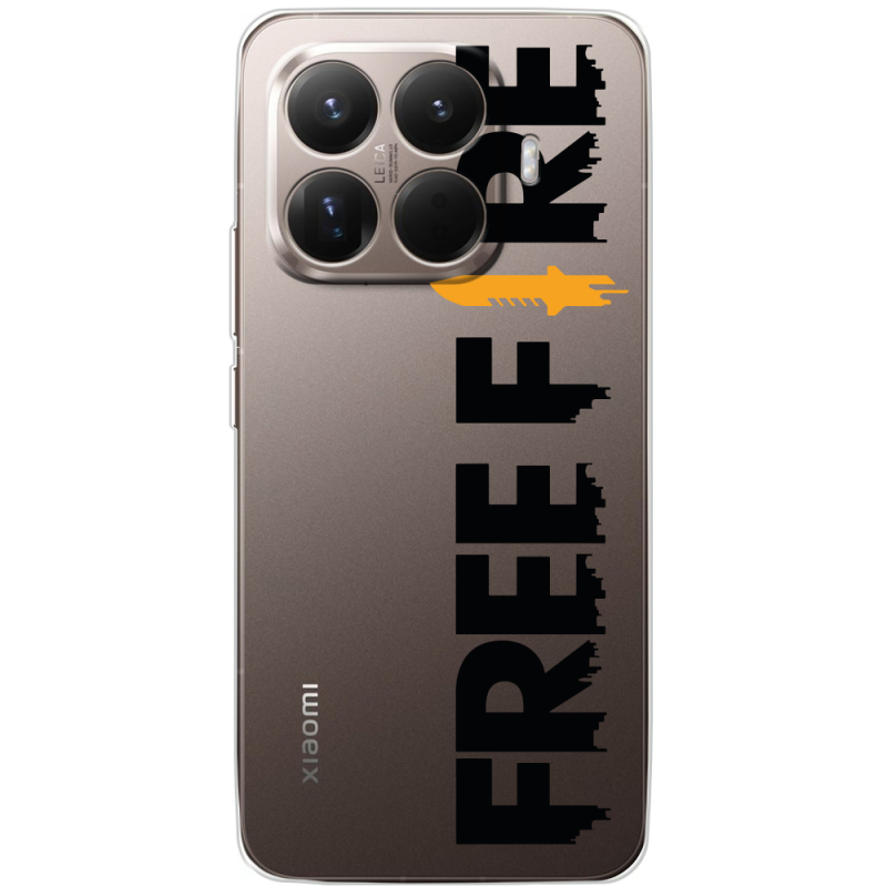 Прозорий чохол BoxFace Xiaomi 15T Pro Free Fire Black Logo