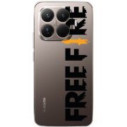 Прозорий чохол BoxFace Xiaomi 15T Pro Free Fire Black Logo
