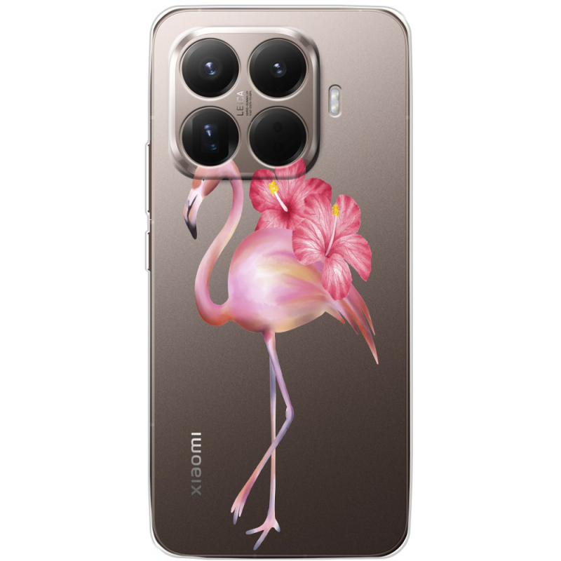 Прозорий чохол BoxFace Xiaomi 15T Pro Floral Flamingo