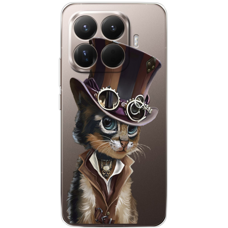 Прозорий чохол BoxFace Xiaomi 15T Pro Steampunk Cat