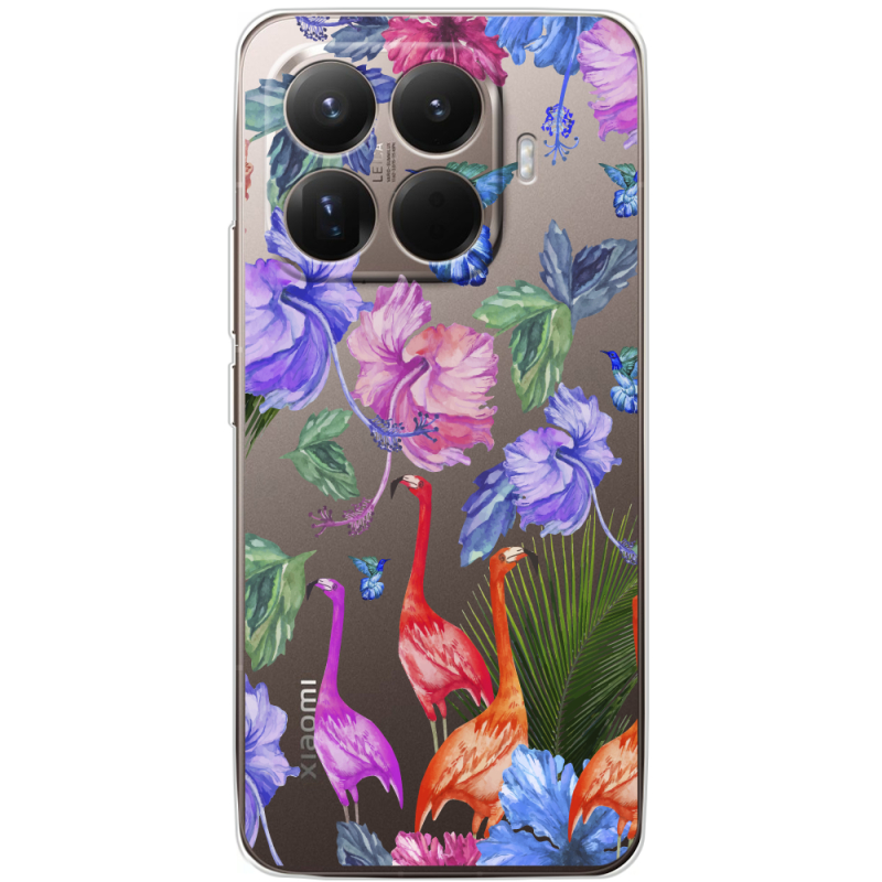 Прозорий чохол BoxFace Xiaomi 15T Pro Flamingo