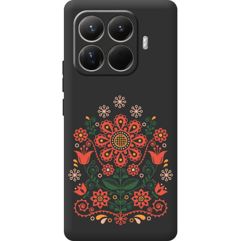 Чорний чохол BoxFace Xiaomi 15T Pro Ukrainian Ornament