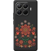 Чорний чохол BoxFace Xiaomi 15T Pro Ukrainian Ornament