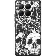 Чорний чохол BoxFace Xiaomi 15T Pro Skull and Roses