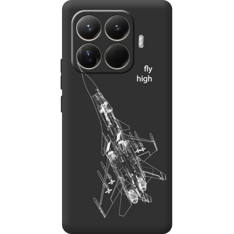 Чорний чохол BoxFace Xiaomi 15T Pro Військовий літак