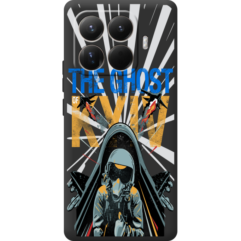 Чорний чохол BoxFace Xiaomi 15T Pro Привид Києва в дії