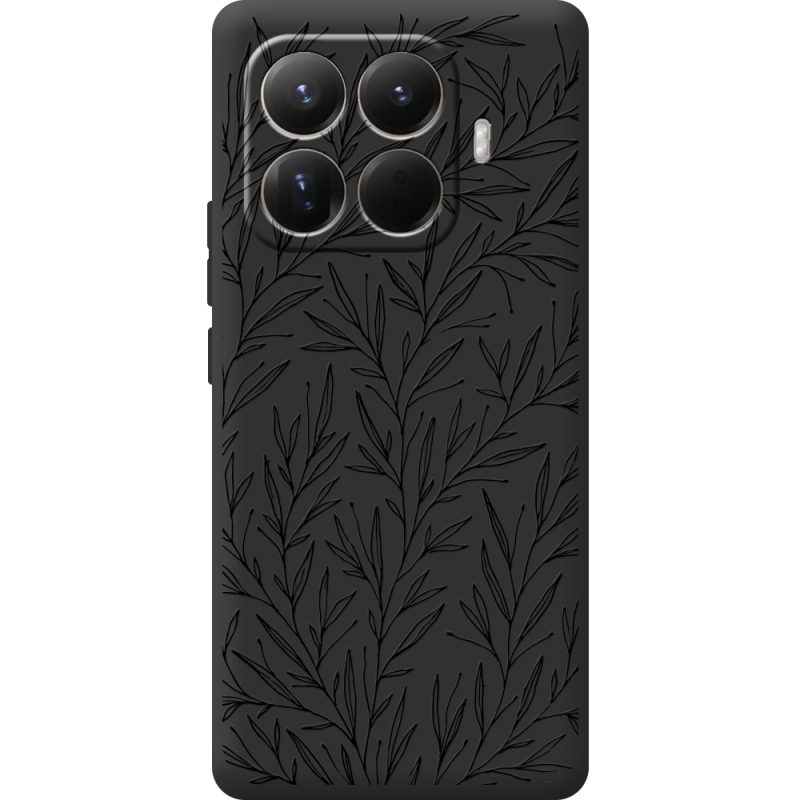 Чорний чохол BoxFace Xiaomi 15T Pro Leaves