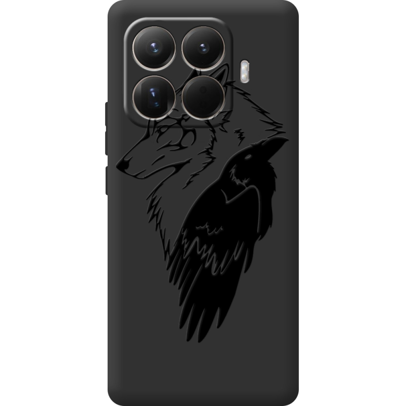 Чорний чохол BoxFace Xiaomi 15T Pro Wolf and Raven