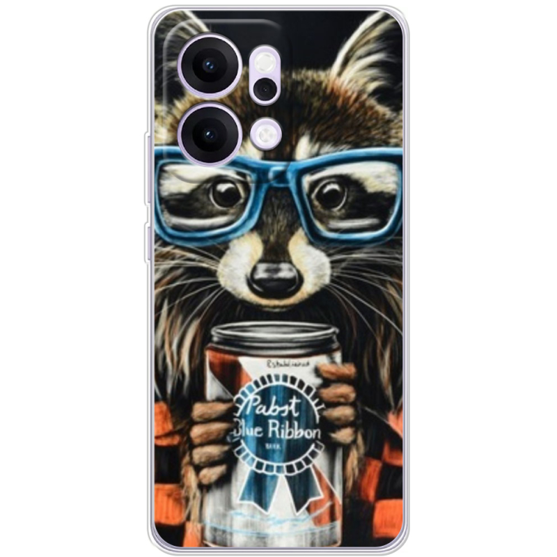 Чохол BoxFace OPPO Reno 14 5G Енот с банкой