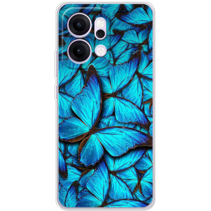 Чохол BoxFace OPPO Reno 14 5G лазурные бабочки