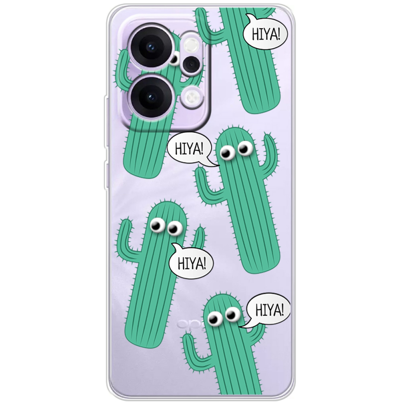 Прозорий чохол BoxFace OPPO Reno 14 5G с 3D-глазками HIYA