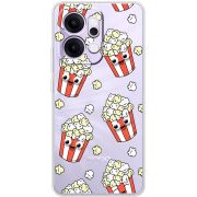Прозорий чохол BoxFace OPPO Reno 14 5G с 3D-глазками Popcorn
