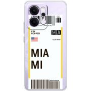 Прозорий чохол BoxFace OPPO Reno 14 5G Ticket Miami