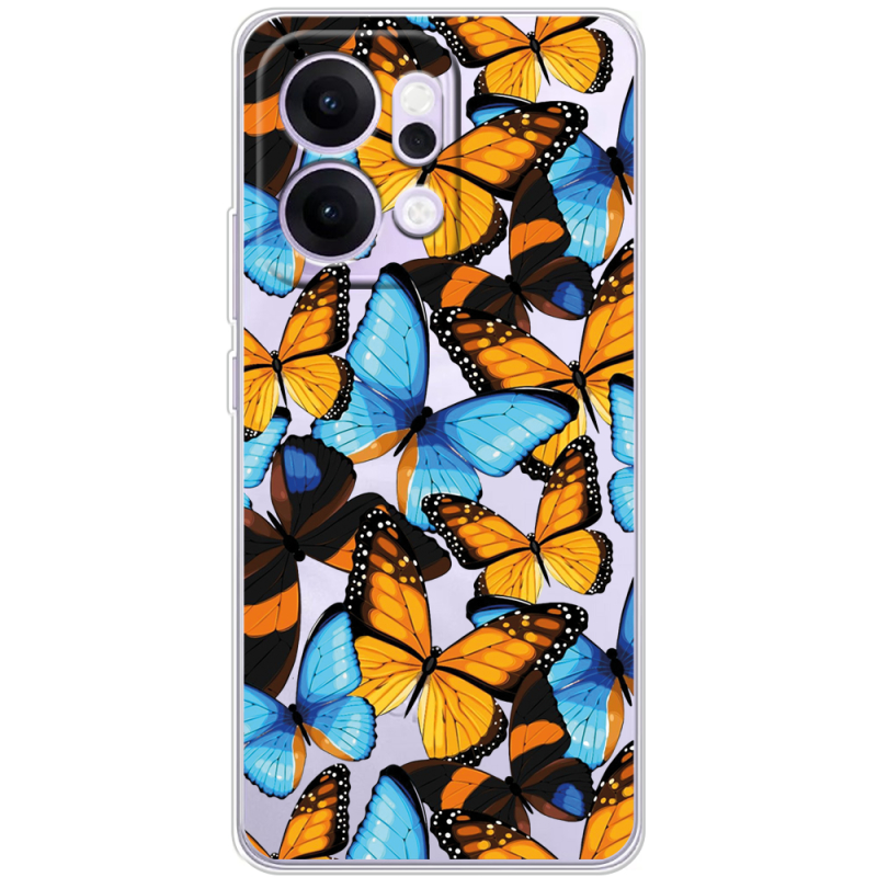 Прозорий чохол BoxFace OPPO Reno 14 5G Butterfly Morpho