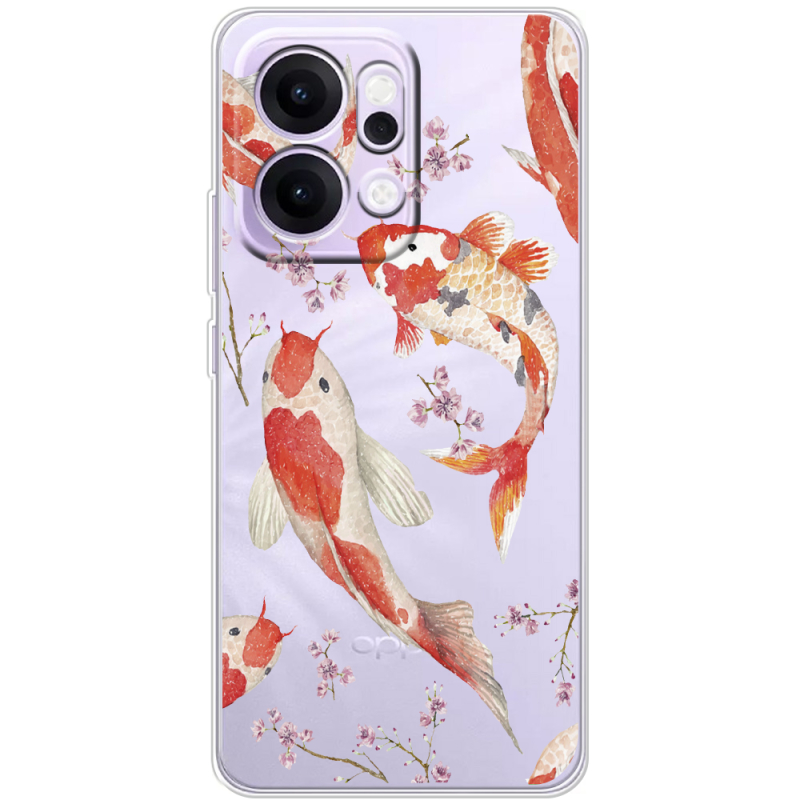 Прозорий чохол BoxFace OPPO Reno 14 5G Japanese Koi Fish