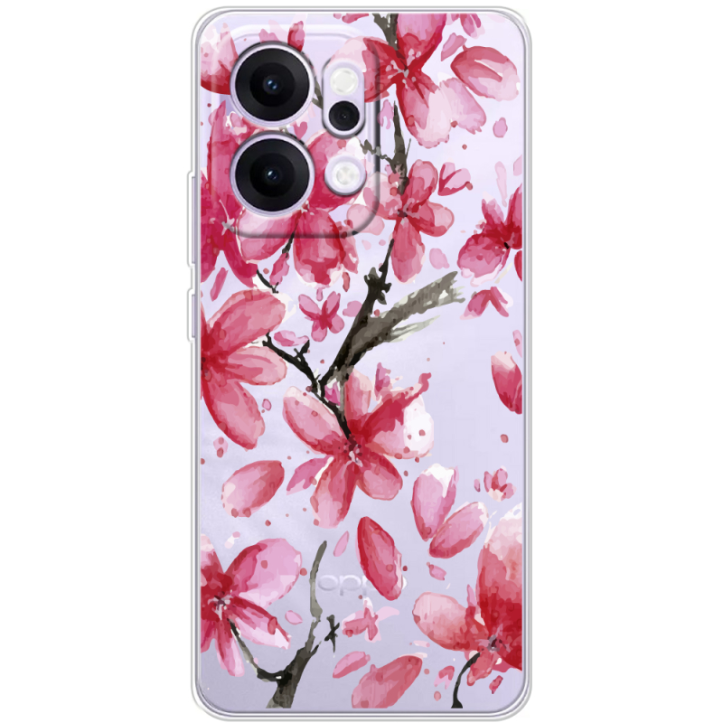 Прозорий чохол BoxFace OPPO Reno 14 5G Pink Magnolia