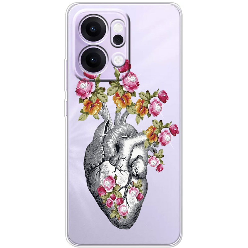 Чохол зі стразами OPPO Reno 14 5G Heart