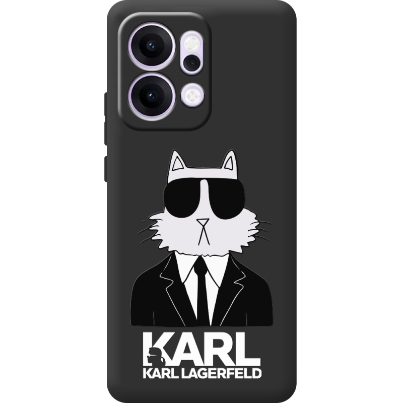 Чорний чохол BoxFace OPPO Reno 14 5G Cat in Black