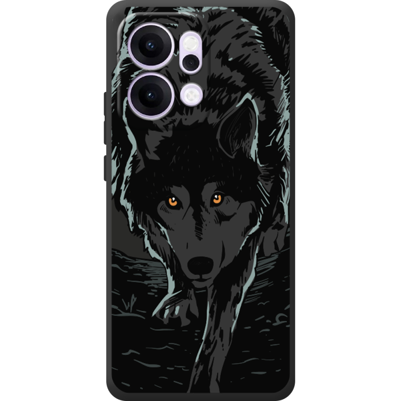 Чорний чохол BoxFace OPPO Reno 14 5G Wolf