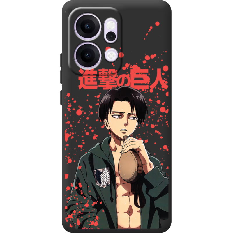 Чорний чохол BoxFace OPPO Reno 14 5G Атака Титанов Леви