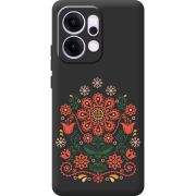 Чорний чохол BoxFace OPPO Reno 14 5G Ukrainian Ornament
